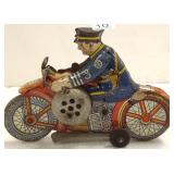Marx tin police motorcycle toy