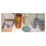 Group art pottery including Van Briggle, Red Wing,