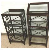 2 mahogany bookshelf/ book stands