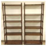 2 matching tall bookshelves