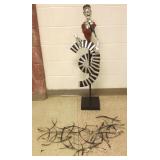 Approx. 45" musician sculpture & a modern