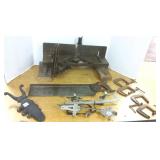 Early miter saw, boot jack & some skates