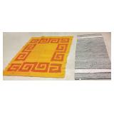 2 hand woven rugs - 1 is Peruvian