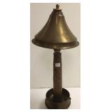 Trench art table lamp with silhouette design