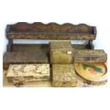 7 pyrography Arts & Crafts wood items