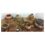 10 pieces of vintage Native American etc. pottery