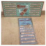 2 reverse painted ice cream shop signs (as seen)