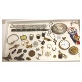 Group of jewelry including sterling, gold, etc.