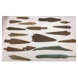 18 Native American copper & iron trade points