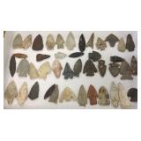 42 Native American stone points- 1" to 2 1/2"