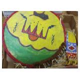 Approx. 17" diameter Native American shield & an