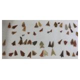 53 Native American bird points, etc.