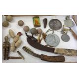 Group of Native American items including stone