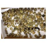 Over 200 military uniform buttons including civil