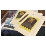 10 autographed hall of fame postcards & 1 program-
