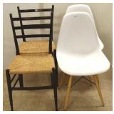 Pair of contemporary Eiffel tower chairs & pair of