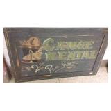 Painted Canoe Rental resort sign 19" x 30"