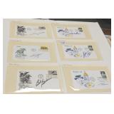 6 autographed football covers including Payton,