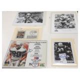 5 autographed football photos including Landry,