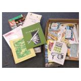 Group of railroad ephemera including menus,