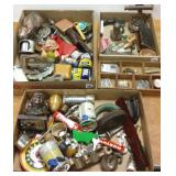 Group of small collectable items, brass, child