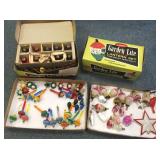 Group of vintage Christmas bubble lights, bulbs,