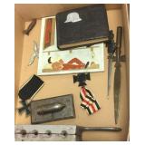 10 WWI & WWII trench art, etc. items