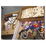 Large group of WWII etc. pins patches, medals