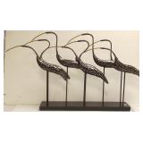 24" metal shorebird sculpture