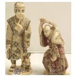 1- 6" & 1- 5" signed ivory figures *MN Resident