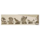 6 signed Maciel sterling place card holders