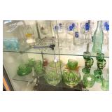 Group of assorted glass including depression,