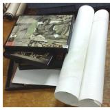 Group of modern mixed media artwork- original, etc