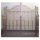 Brass bed with rails