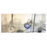 Group of glass including Lalique wild boar,