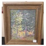 Framed signed Carl W. Rawson oil on board - 7 1/2"