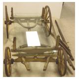 Goat cart with glass top table conversion