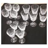 14 pieces Waterford cut stemware