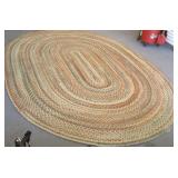 Wool braided area rug approx 9 1/2