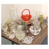 Group of assorted glass including signed Orrefors,