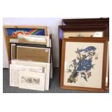 Group framed & unframed artwork, signed