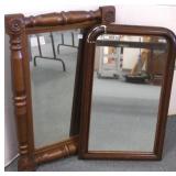 2 antique framed mirrors