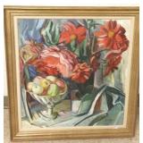 Framed signed E. Witter oil on canvas approx.