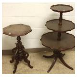 2 Victorian etc. pedestal tables