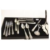 Group of sterling items including Denmark wine