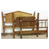 3 antique American spool headboards, etc