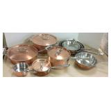 9 piece copper All-Clad cookware