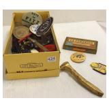 Group of small collectibles including advertising,