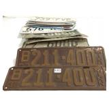 Group of license plates including Minnesota 1932