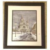 Framed signed Susan Amidon print- The Basilica